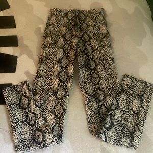 Snake print pants
